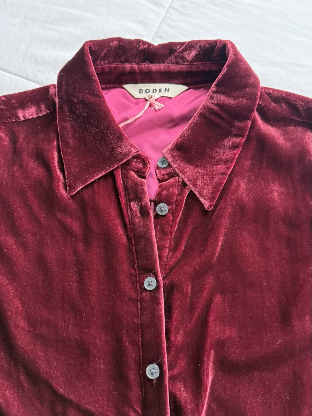 Boden Velvet Button Down Shirt - Picture 4 of 14
